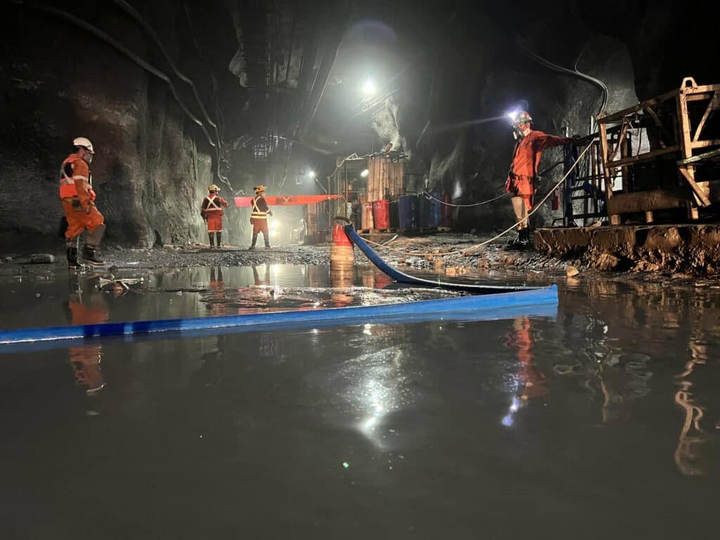 Extracción de lodo en mina subterránea con Bombas Grindex