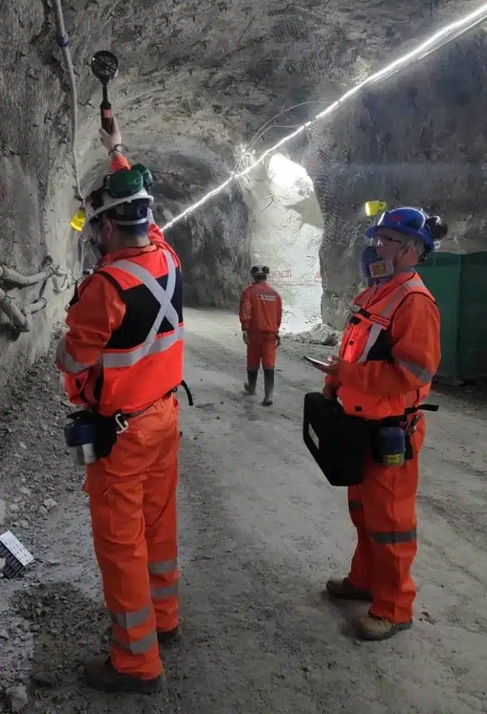 Control de condiciones en mina.