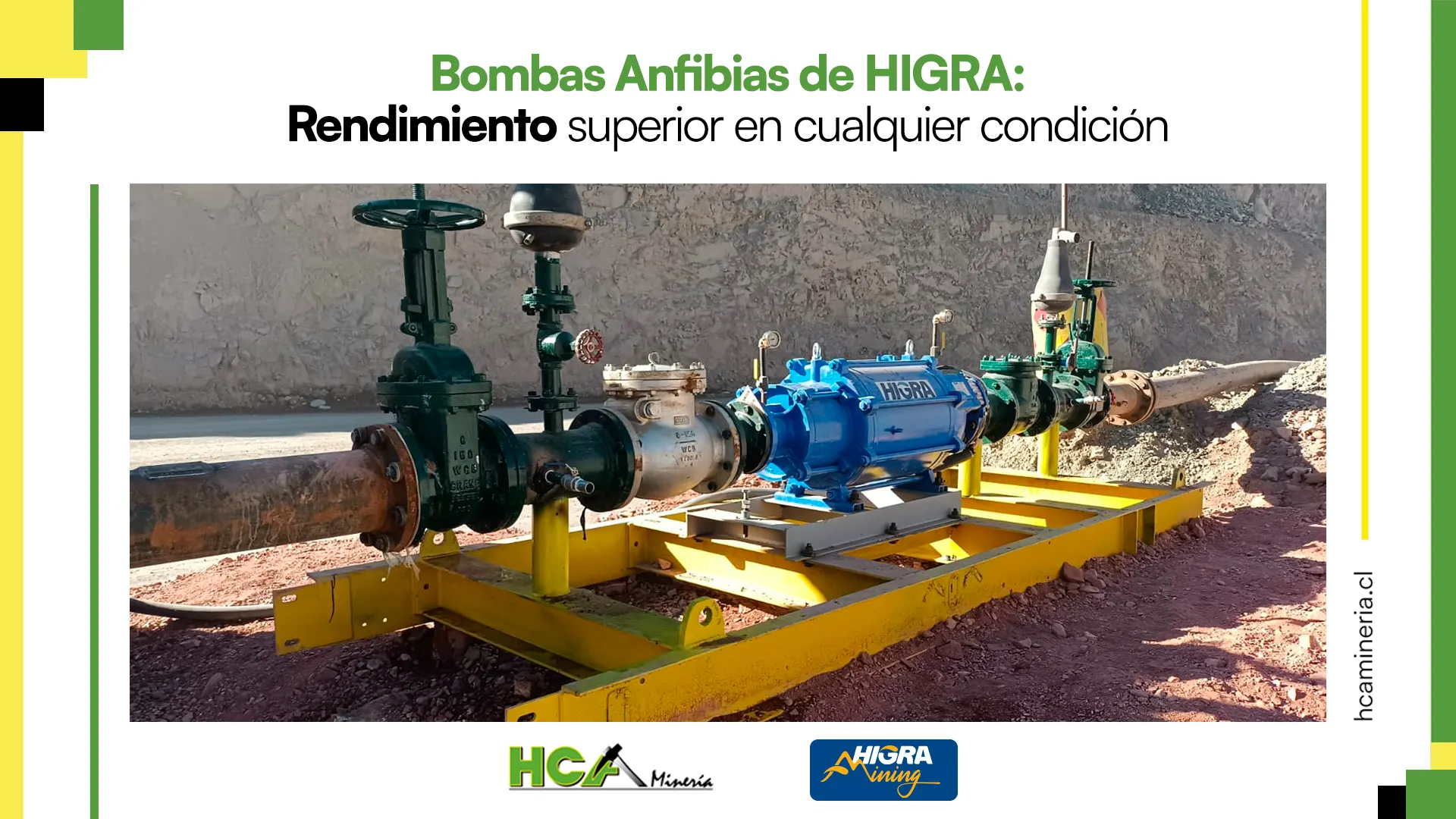 Las Bombas Anfibias HIGRA constituyen soluciones de bombeo de alto rendimiento en el sector minero.