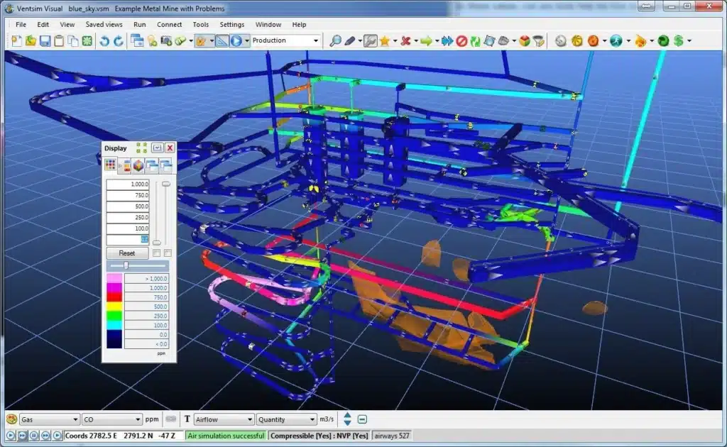 VentFIRE™ es un módulo de simulación dinámica de calor, gas, humo y cambios de caudal.